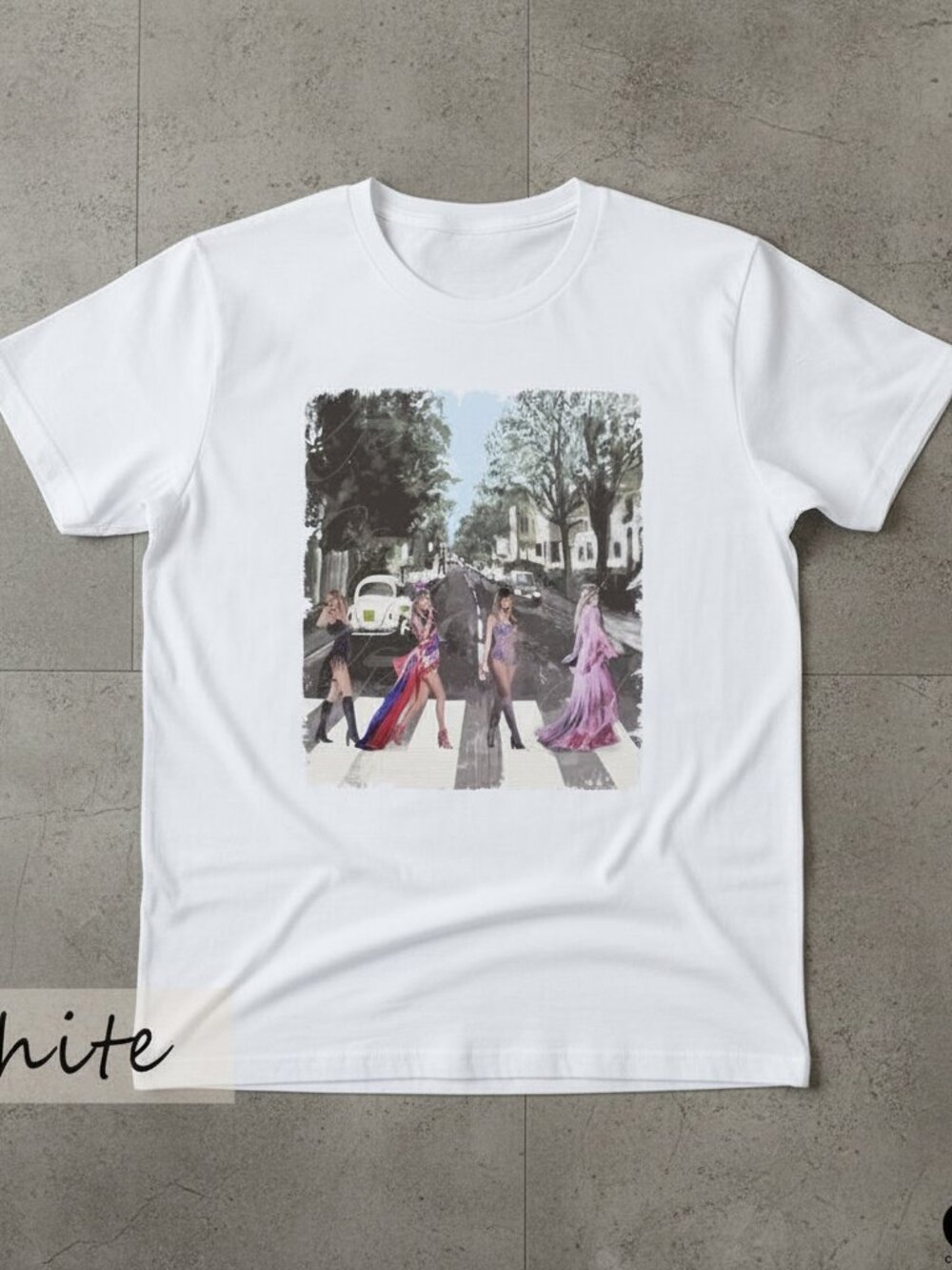 Vintage Abbey Road Inspired Glam Girls Graphic T-Shirt | Trendy Women’s Casual